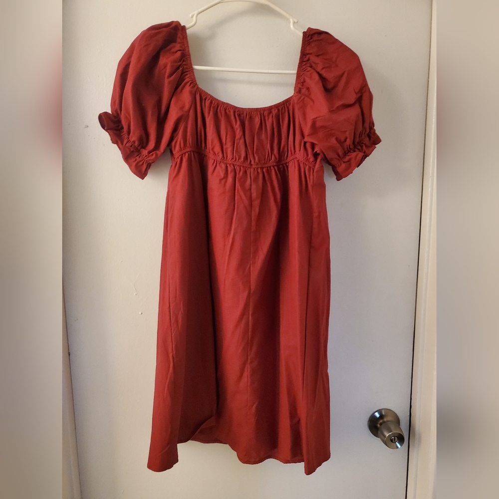 Red babydoll dress
